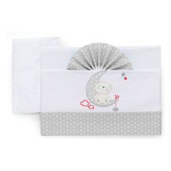 piumone lettino italbaby set letto 3 pz grigio