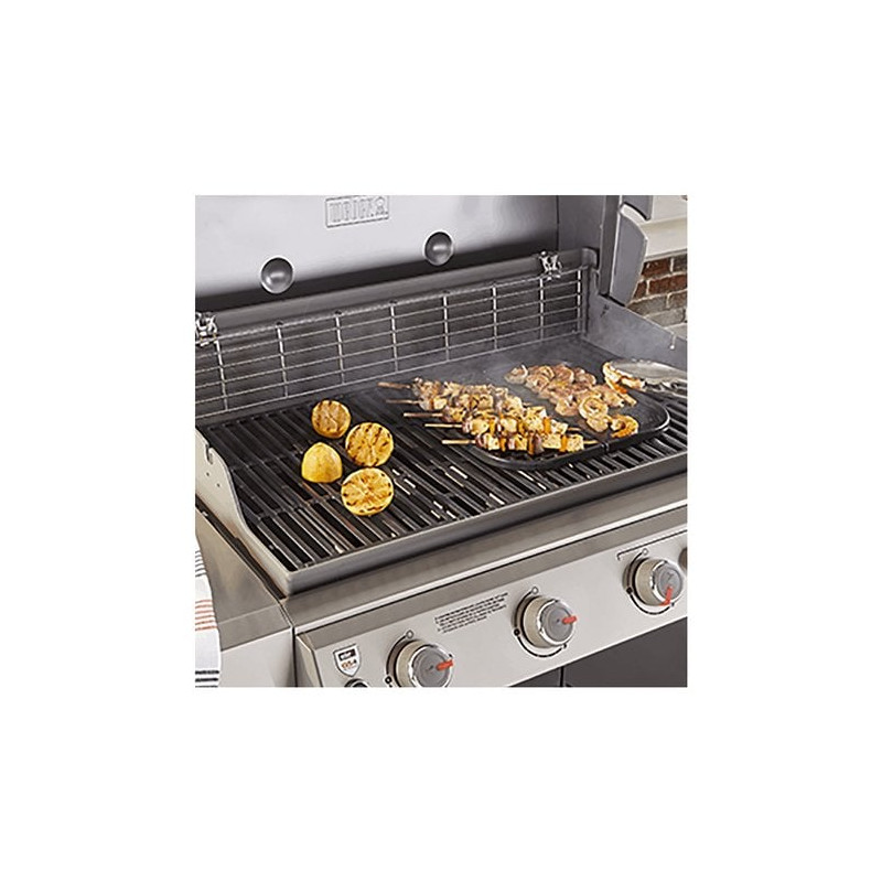 piastra per barbecue weber multifunzione ghisa nero 8858