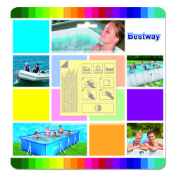 kit riparazione adesivo sott'acqua bestway 62091 per piscina