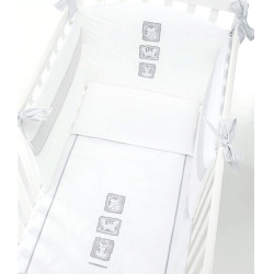 piumone con paracolpi foppapedretti babyzoo completo 3pz. bianco