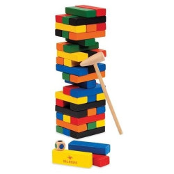 giocho da tavolo dal negro torre colorata 3 in 1 con martello multicolore