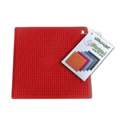 sottopentola silikomart in silicone 17 x 17cm rosso [70198050001]