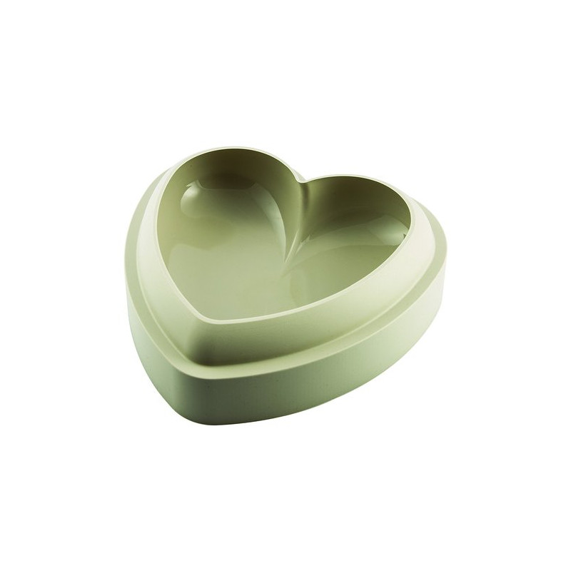stampo dolci silikomart cuore in silicone 3d 1.5l 20,5 x 8cm grigio