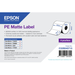 etichette epson pe mattel label rotolo fustellato 102mm x 76mm 1570