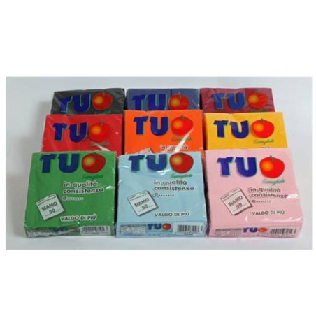 tovaglioli essebidue 700700ar 2 veli 33x33 arancione 50pz