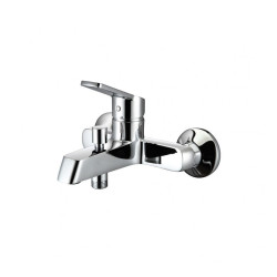 miscelatore vasca idro bric cromato con leva in metallo serie fluid