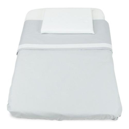 set lenzuola baby idea per culla 3 pezzi grigio [l3010g]