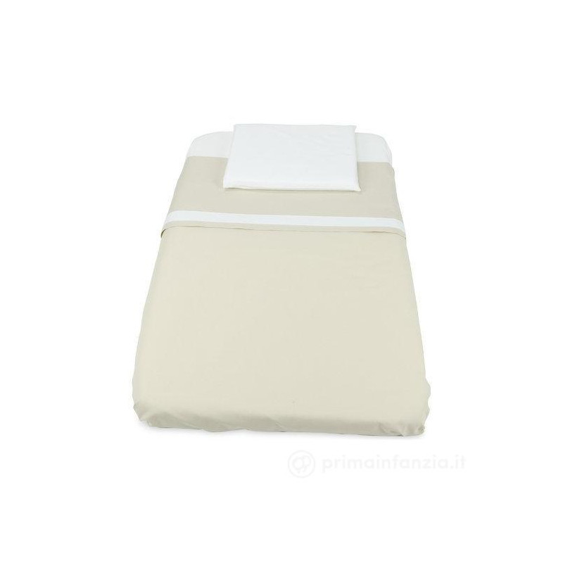 set lenzuola baby idea per culla 3 pezzi grigio chiaro