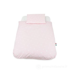 set lenzuola baby idea per culla avvicinamento 4 pezzi rosa