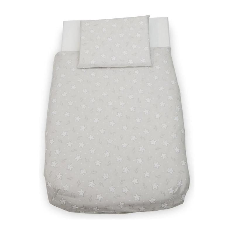 set lenzuola baby idea per culla avvicinamento 4 pezzi grigio [30100]