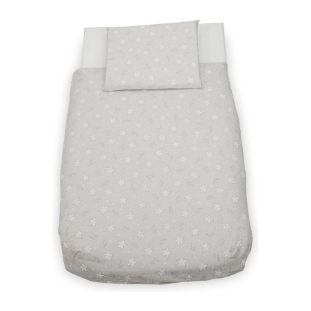 set lenzuola baby idea per culla avvicinamento 4 pezzi grigio [30100]