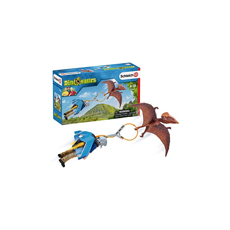 figurine schleich dinosauri jetpack inseguimento [41467]