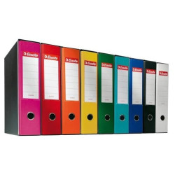 Registratore a leva esselte eurofile g53 turchese dorso 8cm formato