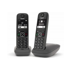 telefono gigaset ae690 cordless analogico/dect duo antracite [l36852-h2810-b133]