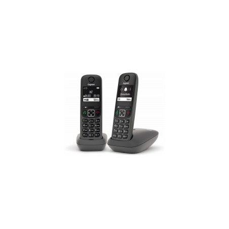 telefono gigaset ae690 cordless analogico/dect duo antracite [l36852-h2810-b133]