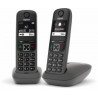telefono gigaset ae690 cordless analogico/dect duo antracite [l36852-h2810-b133]