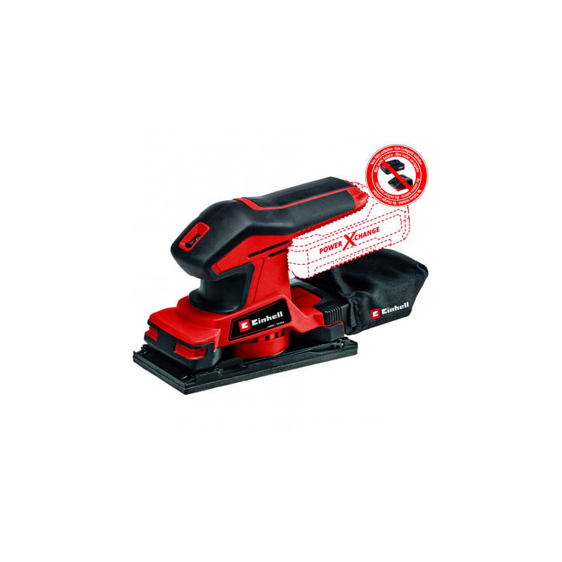 levigatrice orbitale einhell tc-os 18/187 a batteria nero/rosso