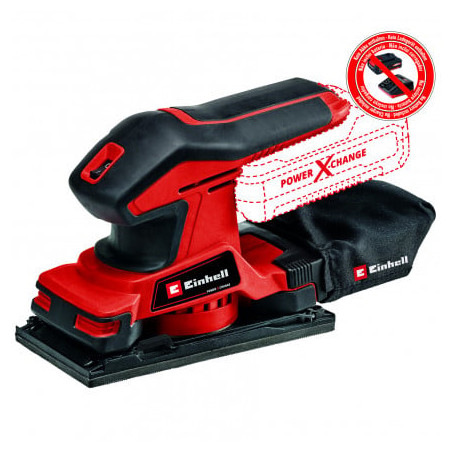 levigatrice orbitale einhell tc-os 18/187 a batteria nero/rosso