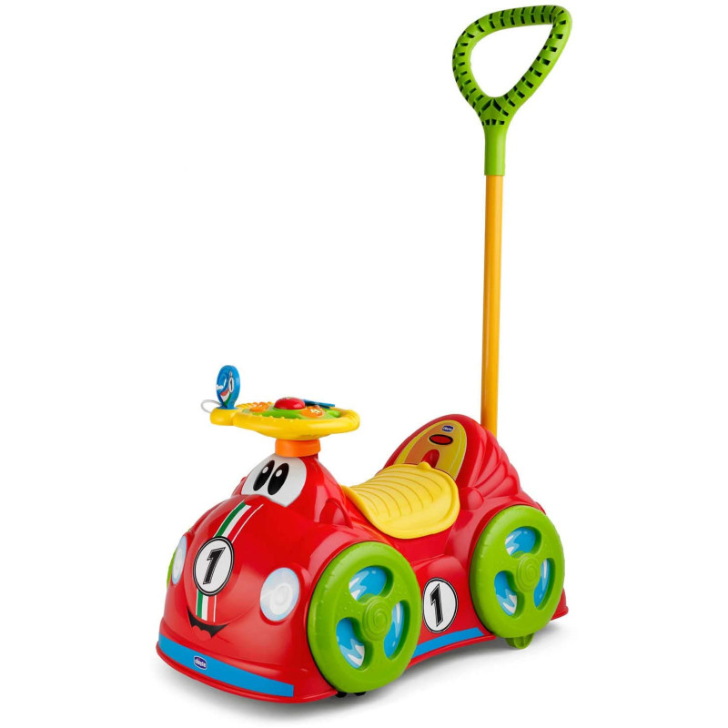 macchina cavalcabile chicco all around per bambini rosso/giallo/verde