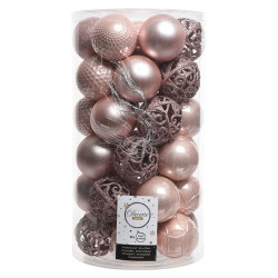 palline per albero natale amicasa 30pz rosa cipria [9020808]