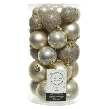 palline per albero natale amicasa 30pz perla oro [9022906]