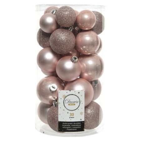 palline per albero natale amicasa 30pz rosa [9022937]