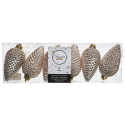 palline per albero natale amicasa 6pz pearl [9028602]