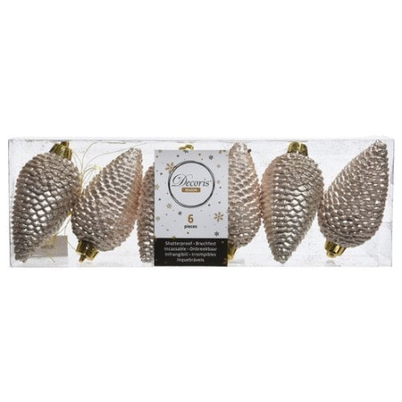 palline per albero natale amicasa 6pz pearl [9028602]