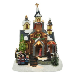 kaemingk chiesa innevata led con movimento e musica