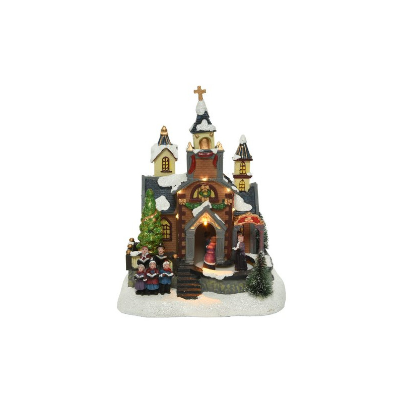 kaemingk chiesa innevata led con movimento e musica