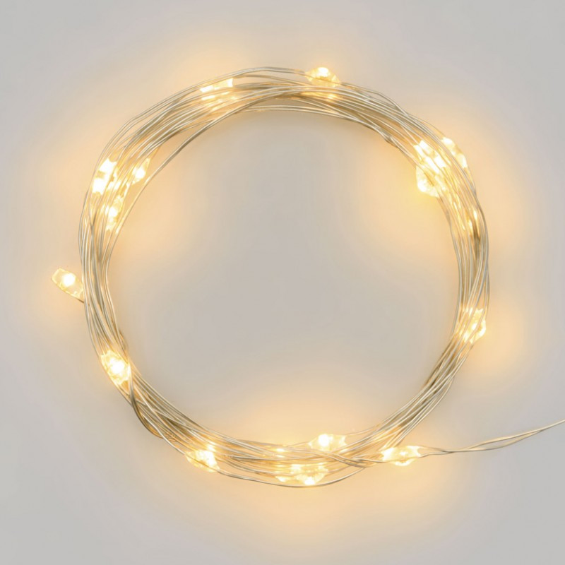 luci lotti100micro led caldo 10m bianco