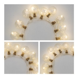 luci e luminarie lotti filo luci sfere vetro 15 luce led 1.5m