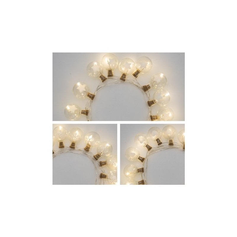 luci e luminarie lotti filo luci sfere vetro 15 luce led 1.5m