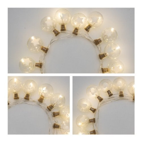 luci e luminarie lotti filo luci sfere vetro 15 luce led 1.5m