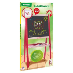 lavagna in legno globo 40416 con gessetti e cancellino