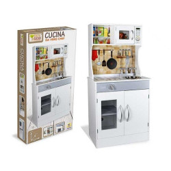 cucina giocattolo teorema per bambini con accessori in legno bianco
