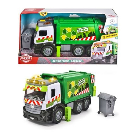 dickie action truck immondizia 26cm verde/bianco [wndcks0uc076152]