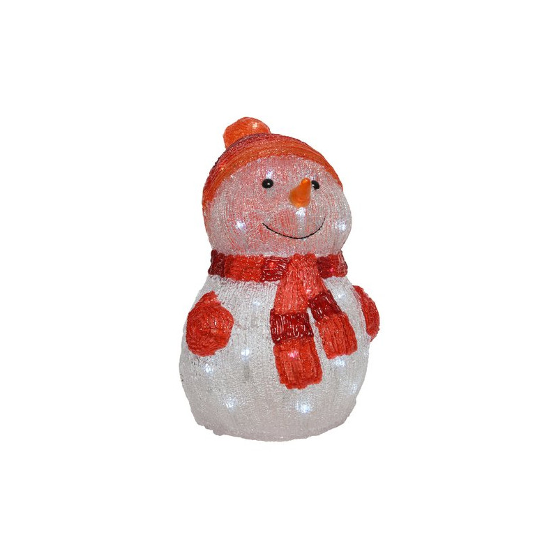 pupazzo di neve luminoso kaemingk 40 led/35cm bianco freddo