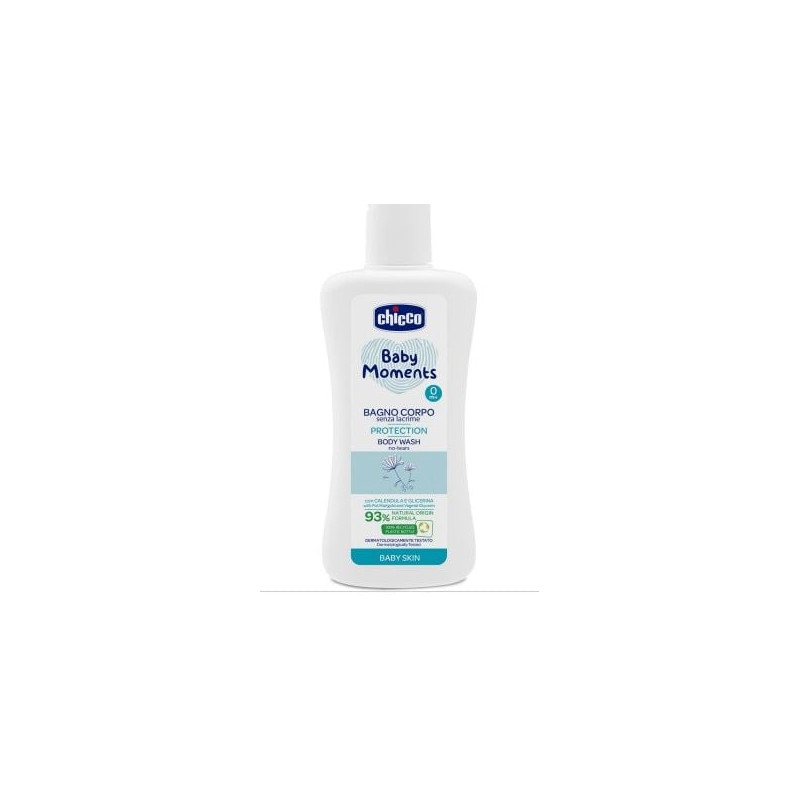 bagno corpo chicco 10579 baby moments per bimbo 200ml