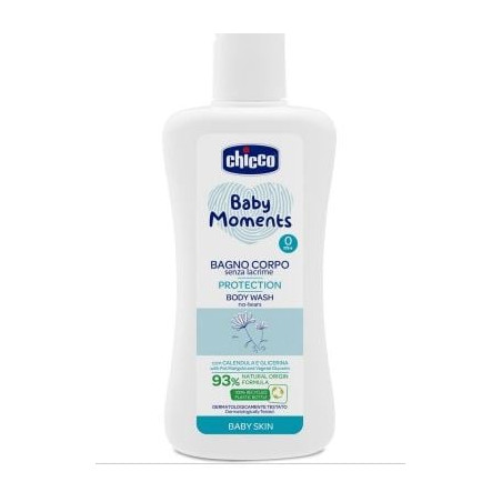 bagno corpo chicco 10579 baby moments per bimbo 200ml
