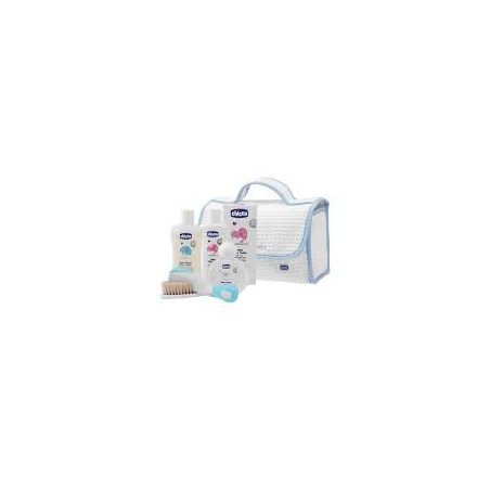 borsa da toilette chicco baby moments beauty maniglia azzura