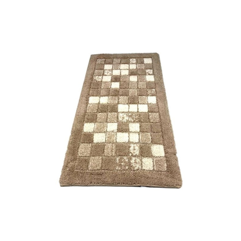 tappeto bagno manifattura ferro mosaico 60x110cm marrone/beige