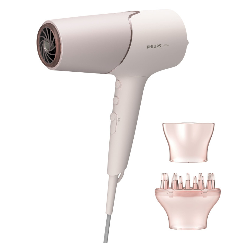 asciugacapelli philips 5000 bhd530/00 2300w bianco/rosa [bhd530/00]
