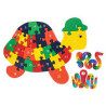 puzzle globo lettere/numeri legno 26pz [40592]