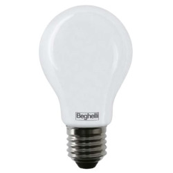 lampadina led beghelli tuttovetro led 8w e27 - goccia [56523]
