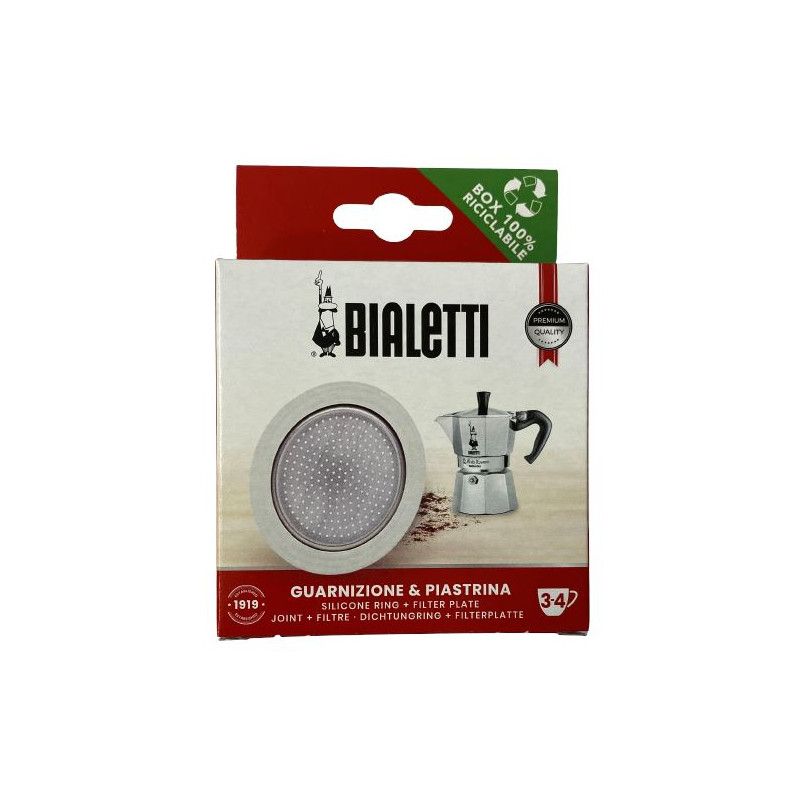 set di guarnizione bialetti con portafiltro per caffettiera moka