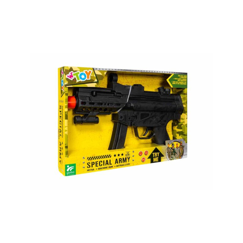 mitragliatrice fucile giocattolo globo mitra luci/suoni/vibrazioni