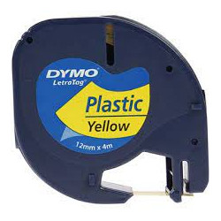nastro dymo letratag 91202 plastica 12mm giallo [s0721620]