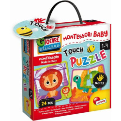 puzzle lisciani montessori baby prescolare touch multicolore
