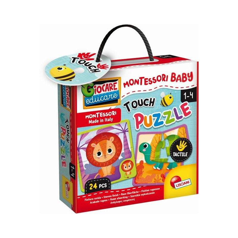 puzzle lisciani montessori baby prescolare touch multicolore